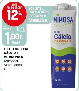 Intermarché Leite especial calcio + vitamina d mimosa meio-gordo promoção