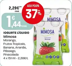 Intermarché Iogurte líquido Mimosa promoção