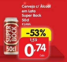 Minipreço Lata de cerveja super bock promoção