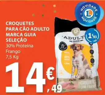 E.Leclerc Croquetes para cão adulto marca guia seleção promoção