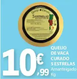 E.Leclerc Queijo de vaca curado 5 estrelas amanteigado promoção