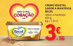 E.Leclerc Creme vegetal sabor a manteiga becel promoção
