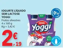 E.Leclerc Iogurte líquido sem lactose yoggi promoção