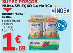 E.Leclerc Iogurte fruta batida mimosa promoção