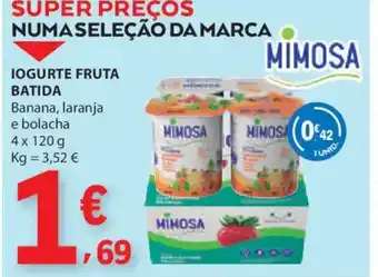 E.Leclerc Iogurte fruta batida mimosa promoção
