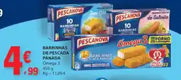 E.Leclerc Barrinhas de pescada panada pescanova promoção