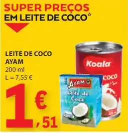 E.Leclerc Leite de coco ayam promoção