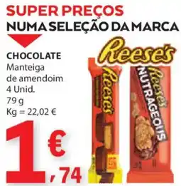 E.Leclerc Reeses chocolate manteiga de amendoim 4 unid. promoção