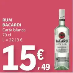 E.Leclerc Rum bacardi carta blanca promoção