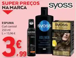 E.Leclerc Syoss espuma curl control promoção