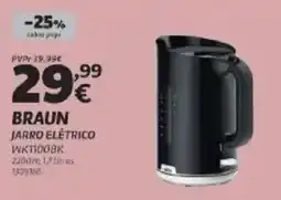 Radio Popular Braun jarro elétrico WK1100BK promoção