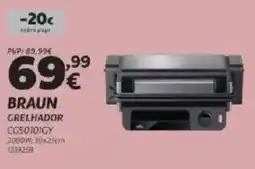 Radio Popular Braun grelhador CG50TOIGY promoção