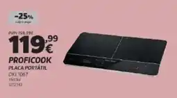 Radio Popular Proficook placa portátil promoção