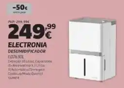 Radio Popular Electronia desumidificador ED7630L promoção