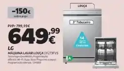 Radio Popular Lg máquina lavar louça DF273FVS promoção