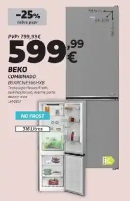 Radio Popular Beko combinado B5XRCNE366HXB promoção