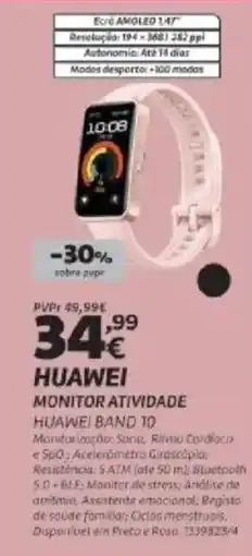Radio Popular Huawei monitor atividade band 10 promoção