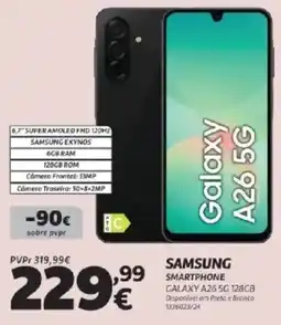 Radio Popular Samsung smartphone GALAXY A26 5G 128GB promoção