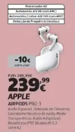 Radio Popular Apple Airpods Pro 3 promoção