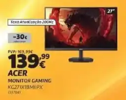 Radio Popular Acer monitor gaming KG271X1BMWPX promoção