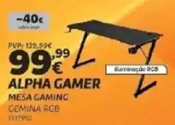 Radio Popular Alpha gamer mesa gaming gemina rgb 1337952 promoção