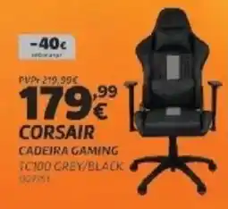 Radio Popular Corsair cadeira gaming tc100 grey/black 132775) promoção