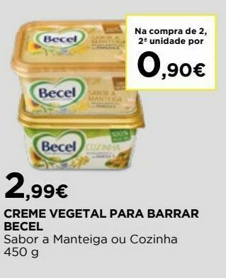 Margarina vegetal becel