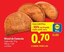 Lidl Rissol de Camarão Cada unid. promoção
