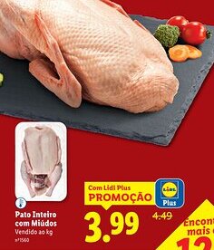 Lidl Pato Inteiro com Miúdos promoção