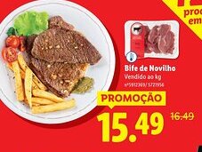 Lidl Bife de Novilho promoção