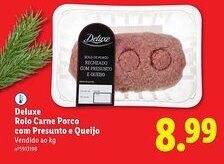 Lidl Deluxe Rolo Carne Porco com Presunto e Queijo promoção
