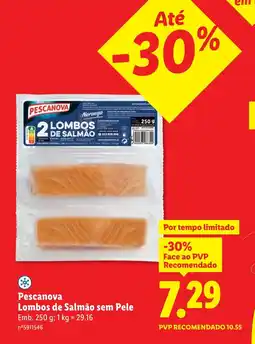 Lidl Pescanova Lombos de Salmão sem Pele promoção