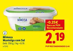 Lidl Mimosa Manteiga com Sal promoção