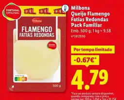 Lidl Milbona Queijo Flamengo Fatias Redondas Pack Familiar promoção