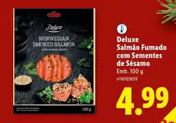 Lidl Deluxe Salmão Fumado com Sementes de Sésamo promoção