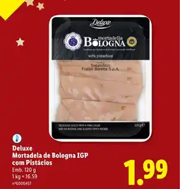 Lidl Deluxe Mortadela de Bologna IGP com Pistácios promoção