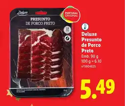 Lidl Deluxe Presunto de Porco Preto promoção