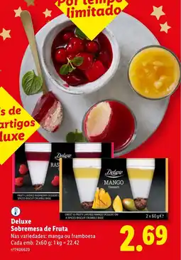 Lidl Deluxe Sobremesa de Fruta promoção