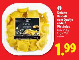 Lidl Deluxe Ravioli com Queijo e Mel/ Pistácios promoção