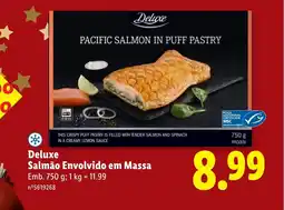 Lidl Deluxe Salmão Envolvido em Massa promoção