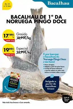 Pingo Doce Bacalhau de 1° da noruega pingo doce Graúdo promoção