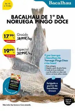 Pingo Doce Bacalhau de 1° da noruega pingo doce Especial promoção