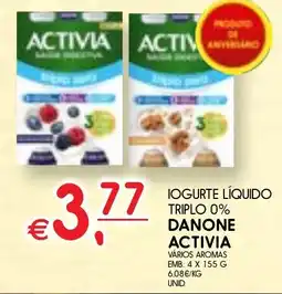 Meu Super Iogurte líquido triplo 0% danone activia promoção