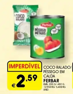Meu Super Coco ralado/ pessego em calda ferbar promoção
