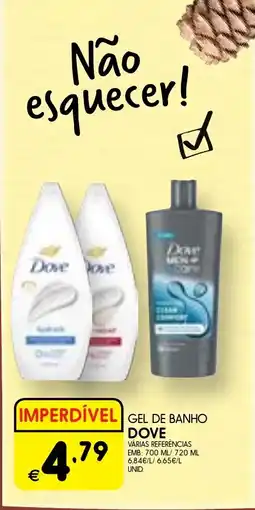 Meu Super Gel de banho dove promoção