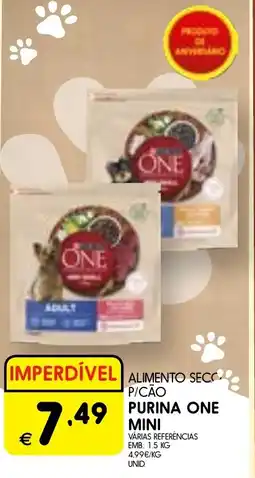 Meu Super Alimento seco p/cão purina one mini promoção