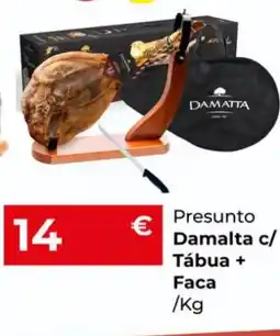 Miranda Supermercados Presunto Damalta c/ Tábua + Faca promoção