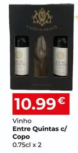 Miranda Supermercados Vinho Entre Quintas c/ Copo promoção