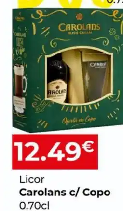 Miranda Supermercados Licor Carolans c/ Copo promoção