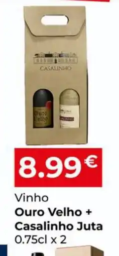 Miranda Supermercados Vinho Ouro Velho + Casalinho Juta promoção